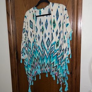 Multi-colored kimono